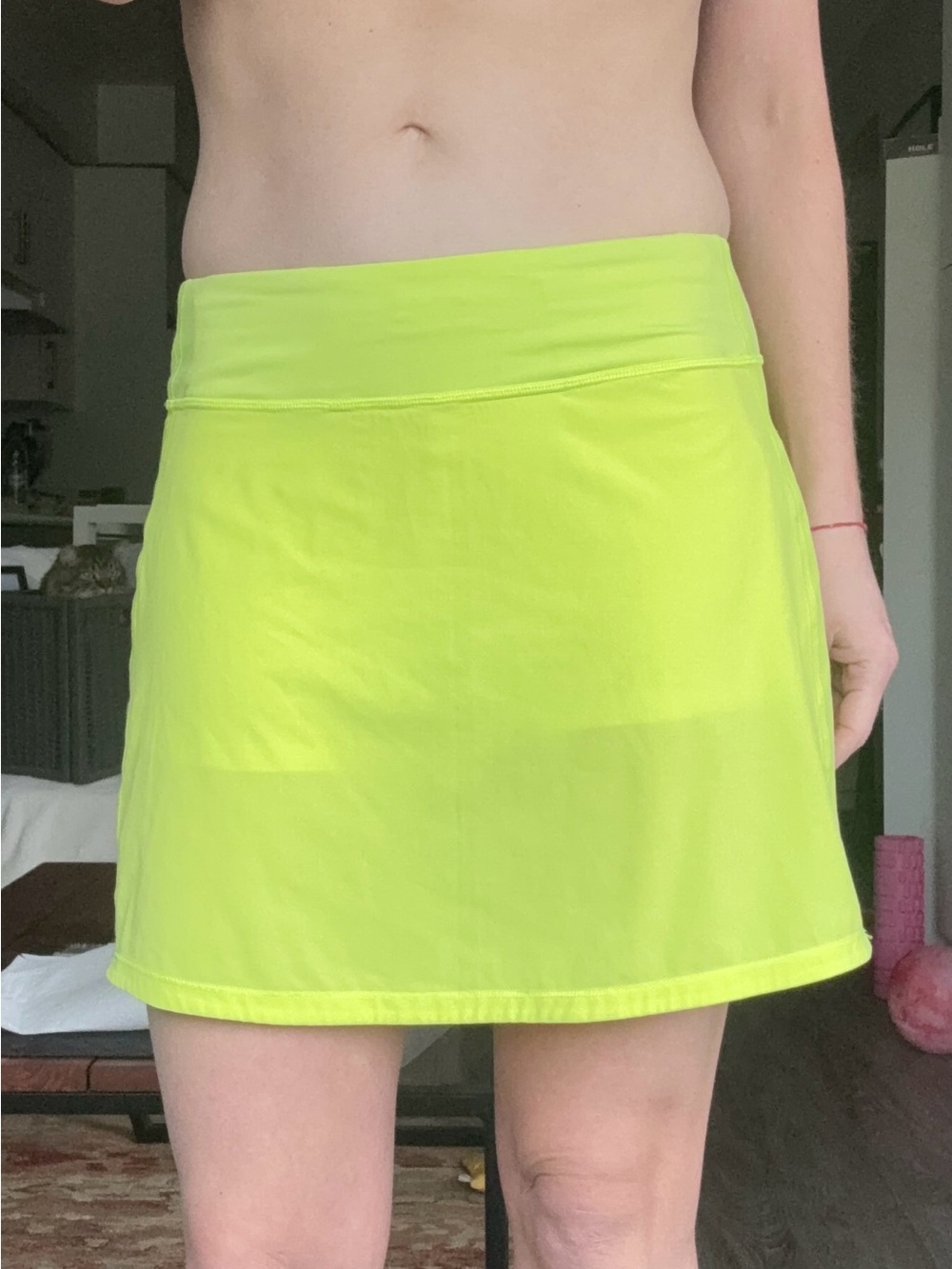 Lululemon Neon Yellow Green High-Rise Pleated Tennis Skort | Size 6